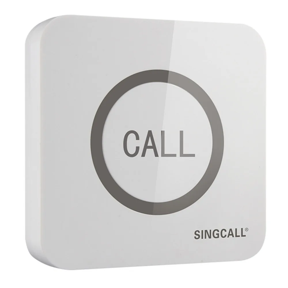 SINGCALL Wireless Call System, Caregiver System Button, Super Big Touchable Single Button with Waterproof Function, APE520