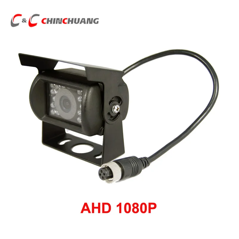 AHD 1080P 4 PIN รถบรรทุกด้านหลังดู SONY CCD กล้อง 18 IR LEDs Night Vision กันน้ําสําหรับรถบัส RV Caravan Van Trailer