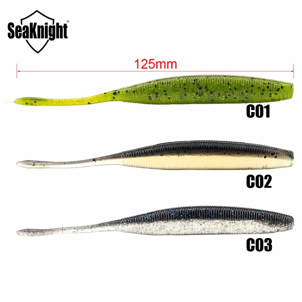 SeaKnight Brand Soft Lure Artificial Bait Soft Bait Fishing Lure Bass Carp Fishing Fishing Bait 7.7g 5in 125mm 6Pieces/Bag/Lot