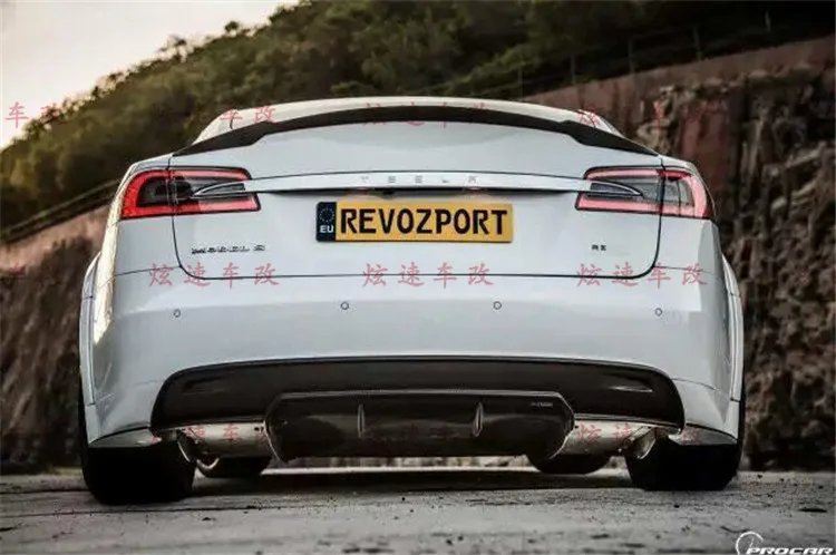 Fit for Tesla Model S modified Revozport surrounded Tesla modified front and rear lip spoiler tail