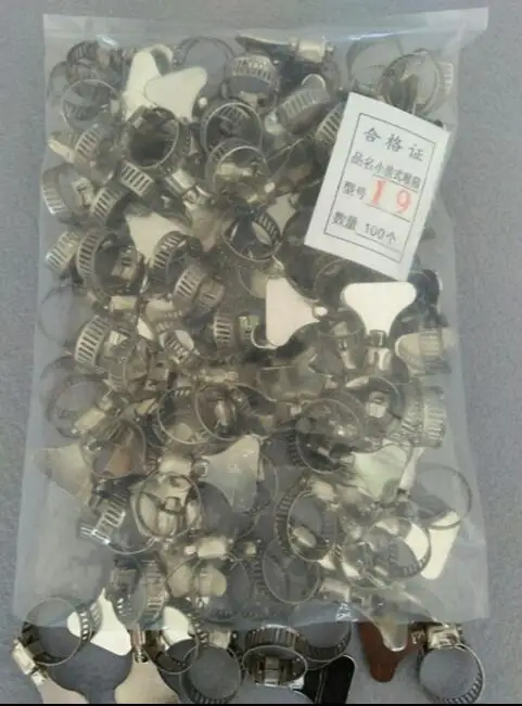 Gas Boiler Onderdelen LPG gas brander slangklem met metalen handvat 100 STKS/ZAK 13-19mm