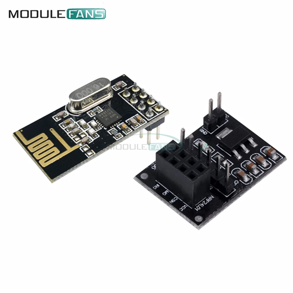 NRF24L01 Wireless Module Board 8 Pin Receiver Transmitter Microcontroller 2.4GHz Antenna Socket Adapter Plate Board for Arduino