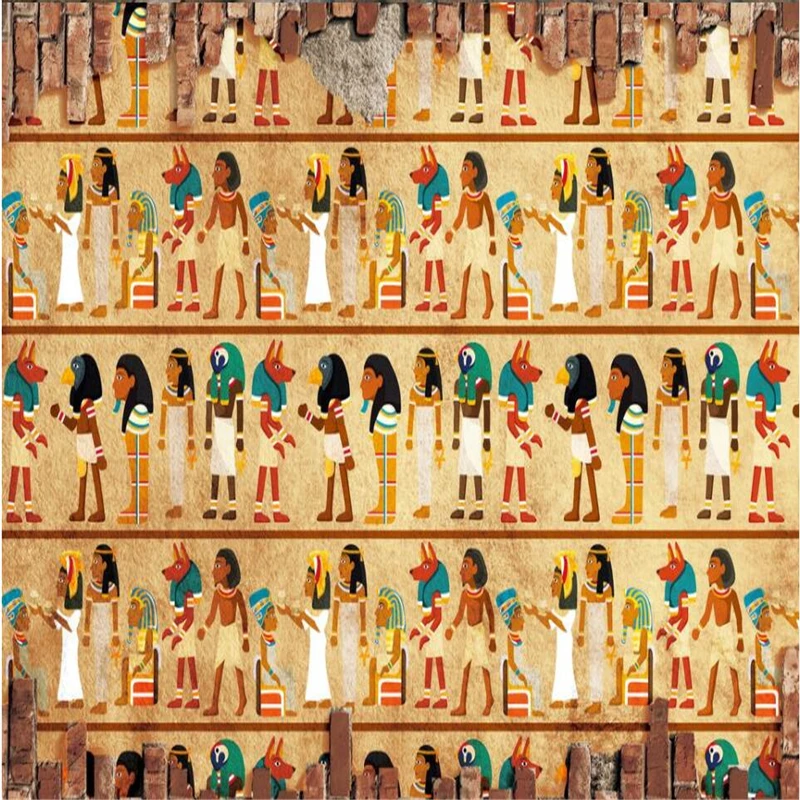 

wellyu Ancient Egyptian classical theme restaurant wall tiles TV backdrop custom large fresco wallpaper papel de parede