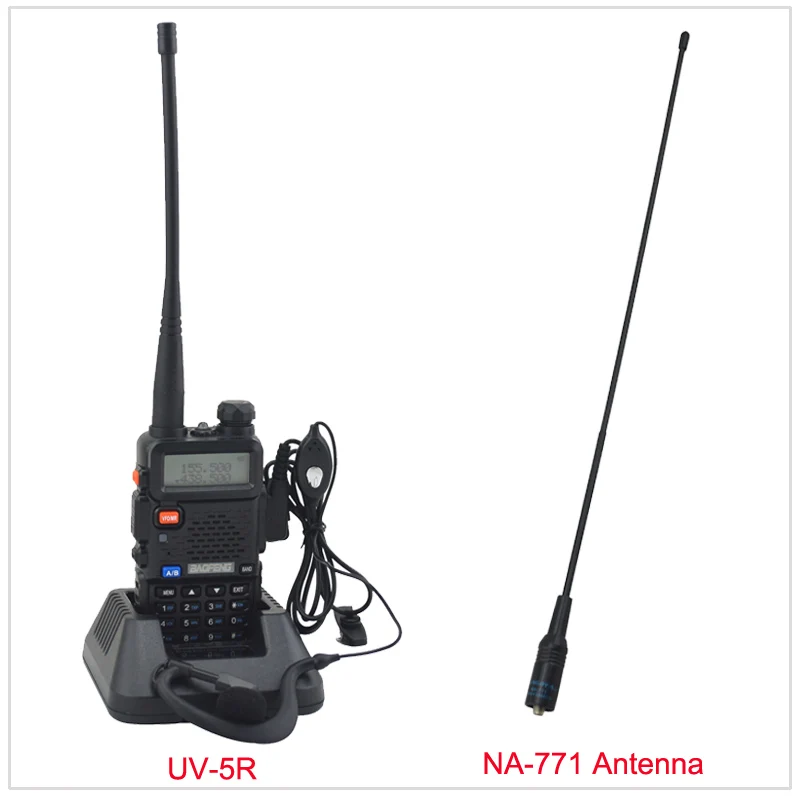 

baofeng radio dualband UV-5R walkie talkie radio 136-174/400-520MHz two way radio with free earpiece & Free NA-771 Antenna