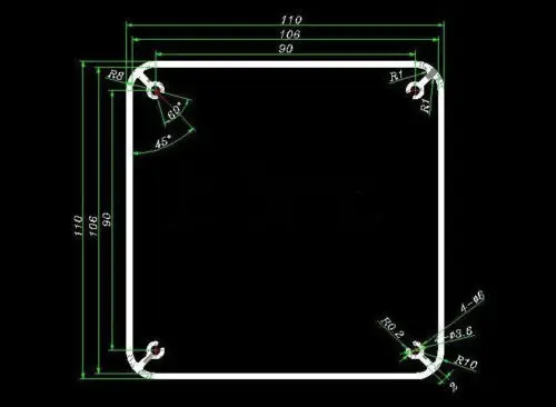 1 pz trasformatore in alluminio pieno proteggere la custodia 110*110*96mm AQ