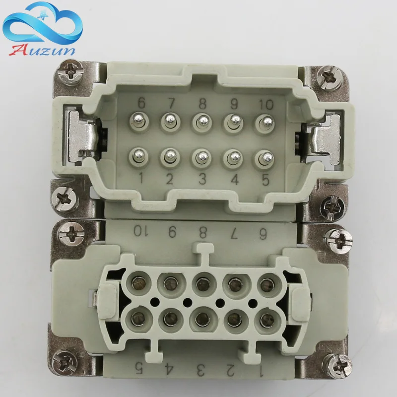 10 core Heavy duty connector HDC-HE-010 The male connector and the female connector 16A500V Aviation plug core