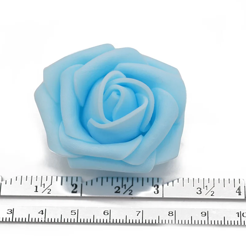 20 pçs/lote 4cm friso pe espuma rosa cabeça de flor artificial para confete diy guirlanda artesanato caixa presente hairband decoração casamento fornecimento