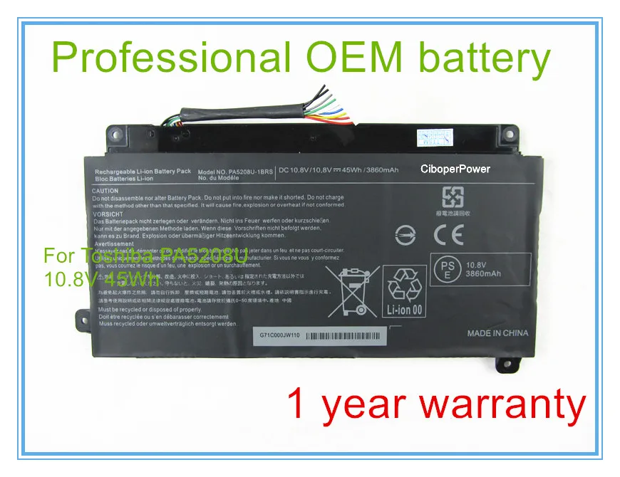 High quality 10.8V 45Wh 3860mAh PA5208U-1BRS PA5208U Battery for Chromebook 2 CB30 CB35 Notebook