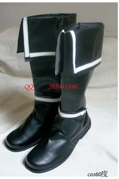 D Gray-Man Allen Walker Black Cosplay Shoes Boots S008