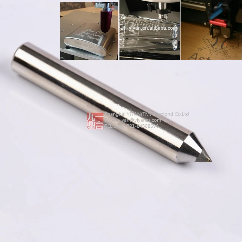 10pcs/lot 6mm dia 50mm length 120 degree engraving machine use metal engrave diamond tipped drag engraver bit