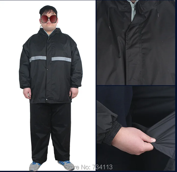 Maximum size raincoat 5XL big men 120kg weight Flexible retractable riding rainsuit Fishing camping fat man Obesity raincoat 6XL