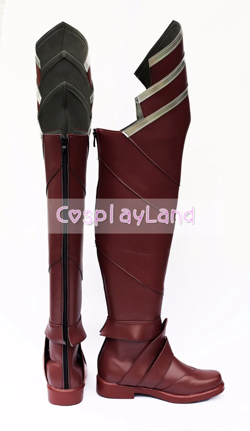 Fire Emblem Echoes Deen Cosplay Laarzen Schoenen Rode Lange Laarzen Party Cosplay Show Laarzen Custom Made Voor Volwassen Mannen Schoenen