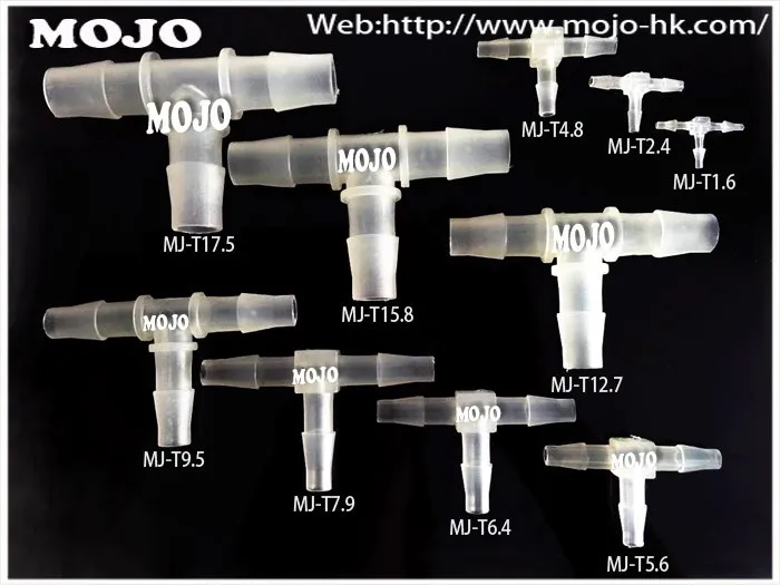 2025 MJ-T4P(1000pcs/Lots)  Tee pipe connectors 4mm three way pipe joint hose fitting