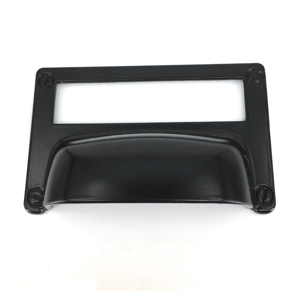 

10pcs Black Label Pull Frame Handle File Name Card Holder For Furniture Cabinet Drawer Box Case Hardware