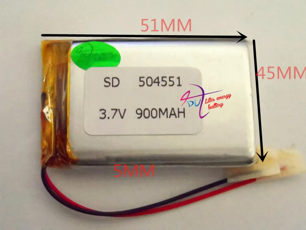 

tablet battery 900MAH 504551 MP3 MP4 Battery Lithium battery 3.7V battery GPS rechargeable