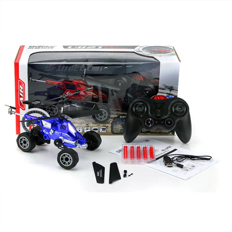 RC Helicopter Car Boy Toy 3.5 Channel Air-Ground Drone Model With Gyro Toys for Children Kids Gift