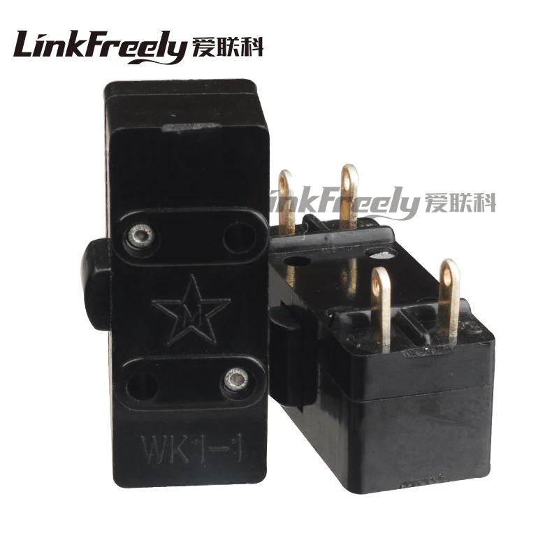 WK1-1 micro 4pins plunger actuator push button limit switch  3A / 250V  6A/ 125V  SPDT  self reset  travel  switch