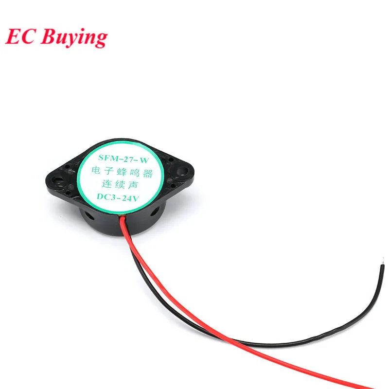 SFM-27 SHD4216 Alarm Electronic Buzzer Beep Alarm Continuous/Intermittent Sound DC 3-24V 12V High-decibel for Arduino Car Van