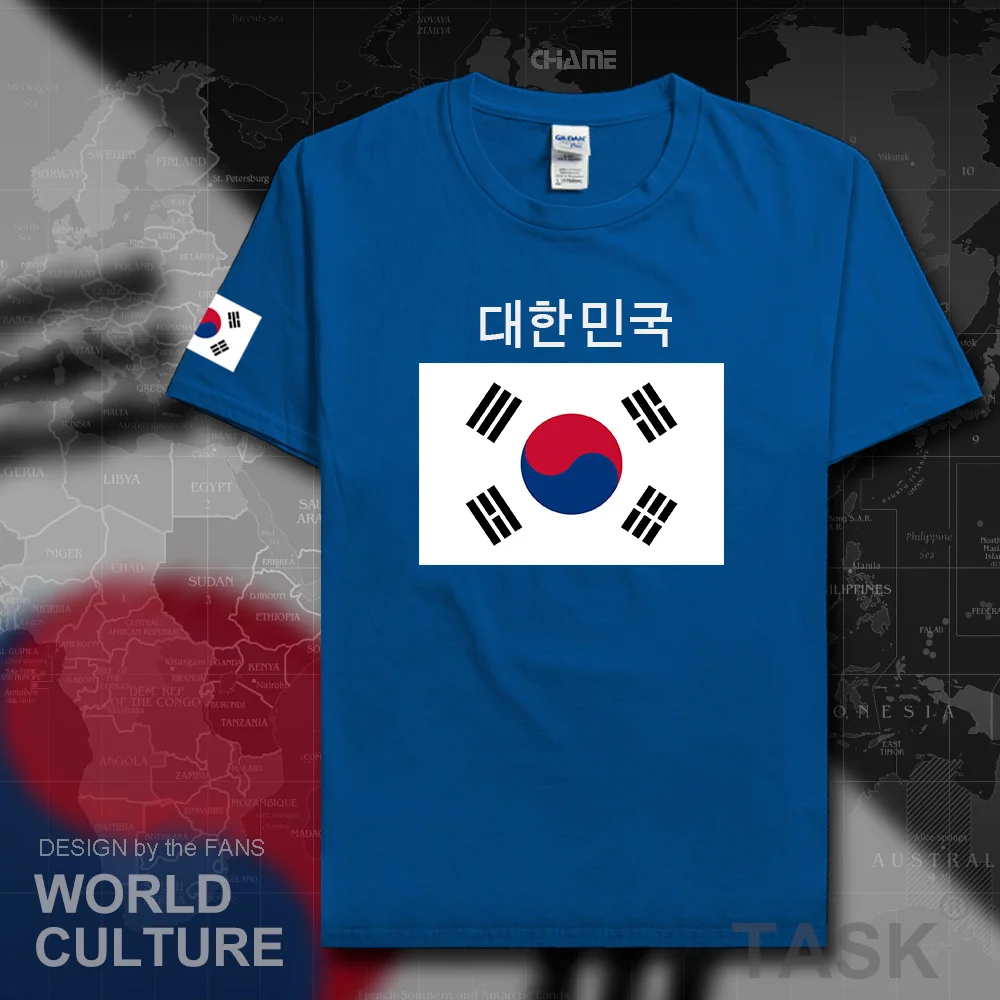 Republic of Korea South t shirt man KOR 2017 jerseys t-shirts nation team tshirt 100% cotton meeting tops fans tees Korean flag