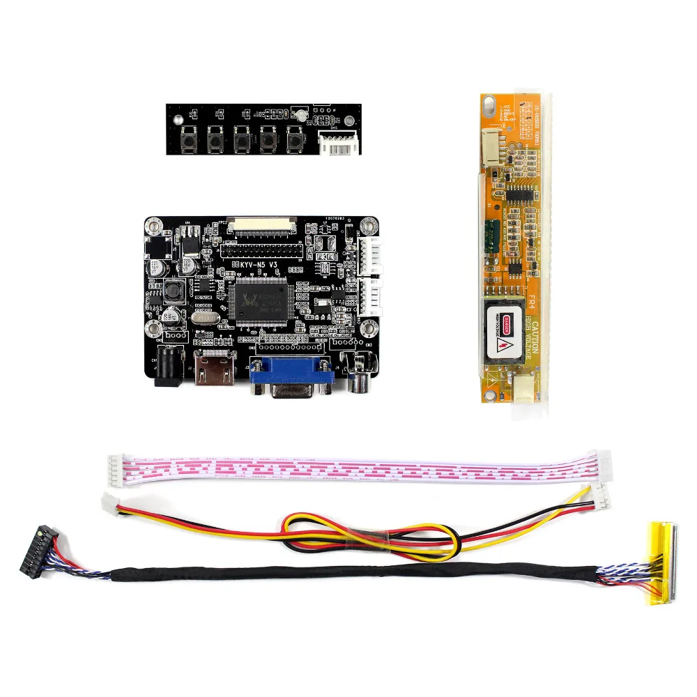 Плата контроллера HD MI VGA AV LCD KYV-N5 V3 для 14,1 "QD14TL01 LTN141AT07 15,4" B154EW08 LP154W01 1280x800 ЖК-экран