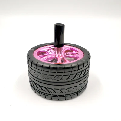 Car Tires Cigarette Ash Cylinder Press Rotary Fashion Decoration Car Ashtray Cigar Ashtray Ash Tray Ashtrays With Lids