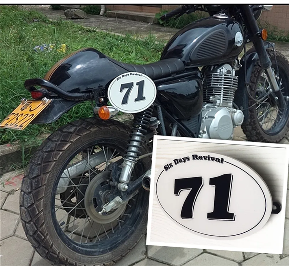 

2PCS Table NUMBER PLATE For MOTO CAFE RACER Tracker Scrambler