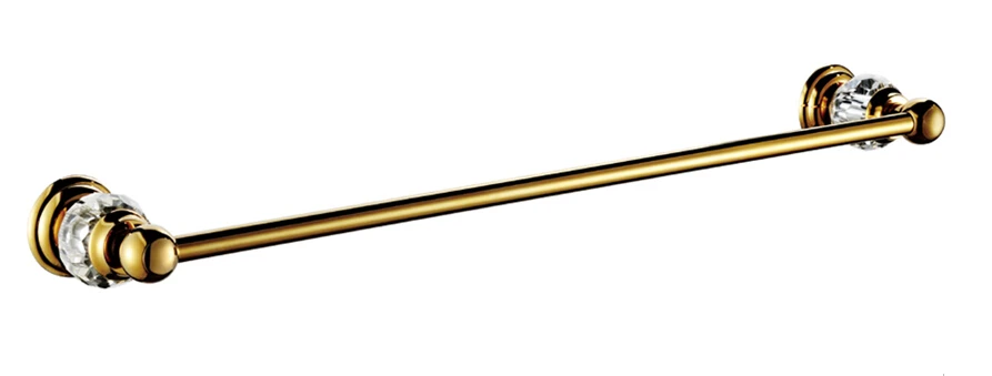 

Single Towel Bar,Towel Holder, Towel rack Solid Brass & Crystal Made Gold Finished CY003