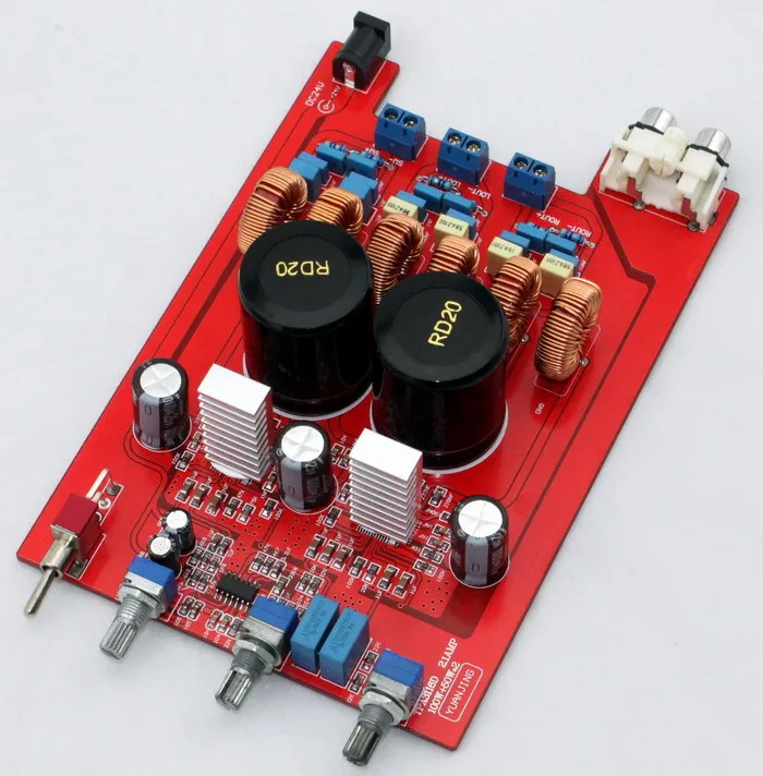 

DC18-24V 4A TPA3116 2.1 channel Deluxe amplifier board(2 * 50W + 100W)