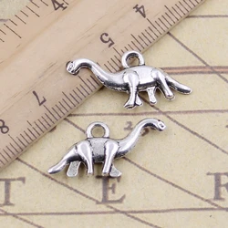 20pcs Charms Dinosaur Brontosaurus 27x12mm Tibetan Bronze Silver Color Pendants Antique Jewelry Making DIY Handmade Craft