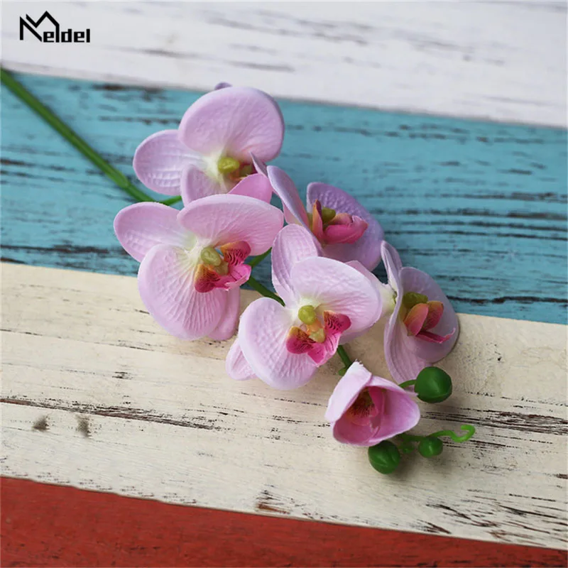 Meldel Hochzeit Bouquet Brautjungfern Rosa Orchidee Blume Künstliche Phalaenopsis Blume Anordnung DIY Home Party Büro Decor