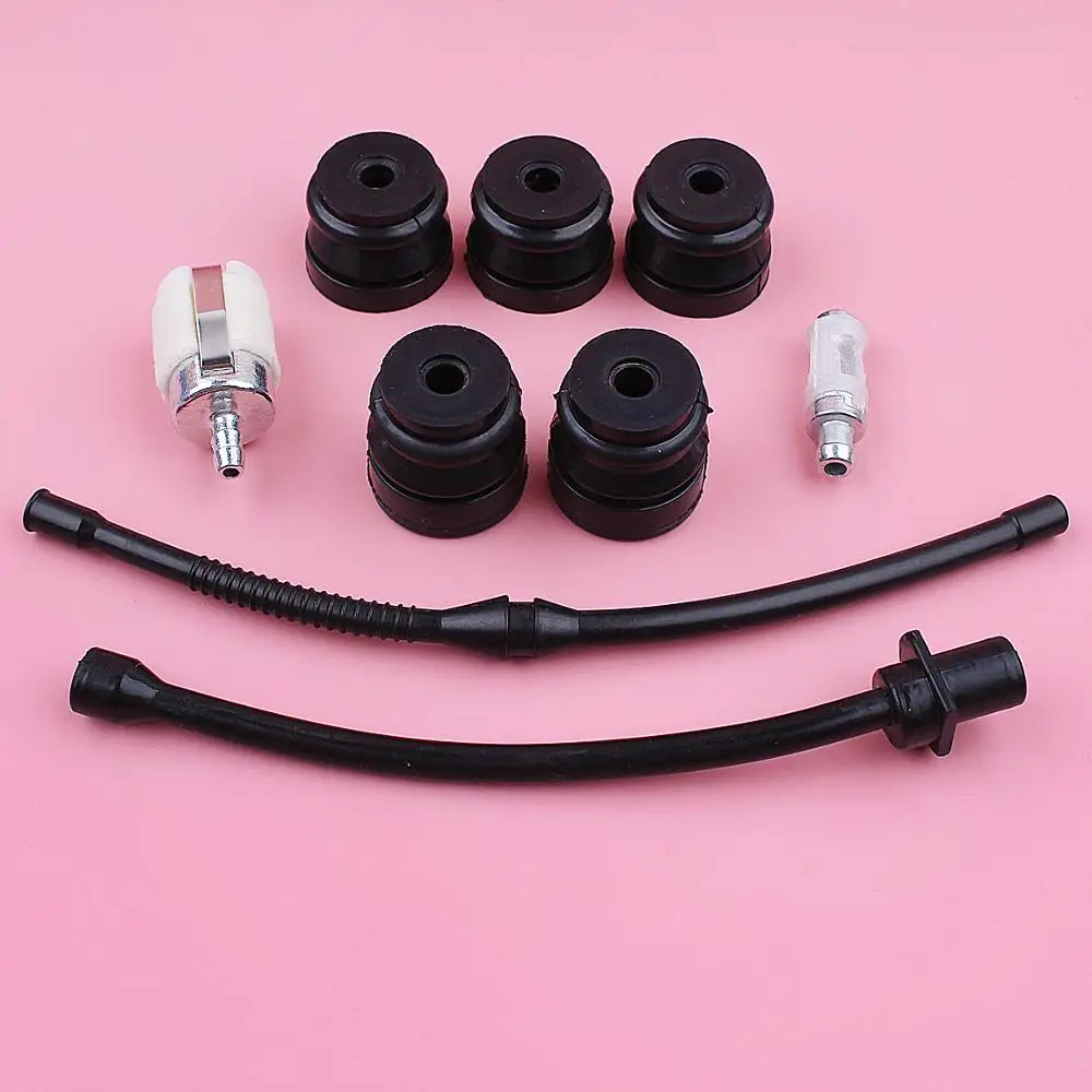 Filtro Olio combustibile Linea AV Buffer Set di Montaggio Per Il Cinese 4500 5200 5800 45cc 52cc 58cc Motosega Strumento di Ricambio di Ricambio