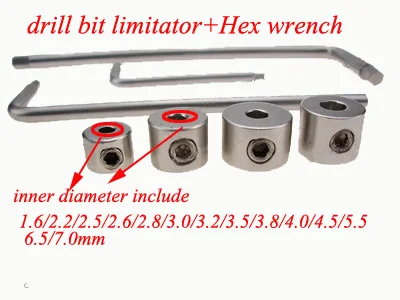 Medical orthopedics instrument stainless steel drill bit limitator with Hex wrench for drill bit positioning dirll retainer