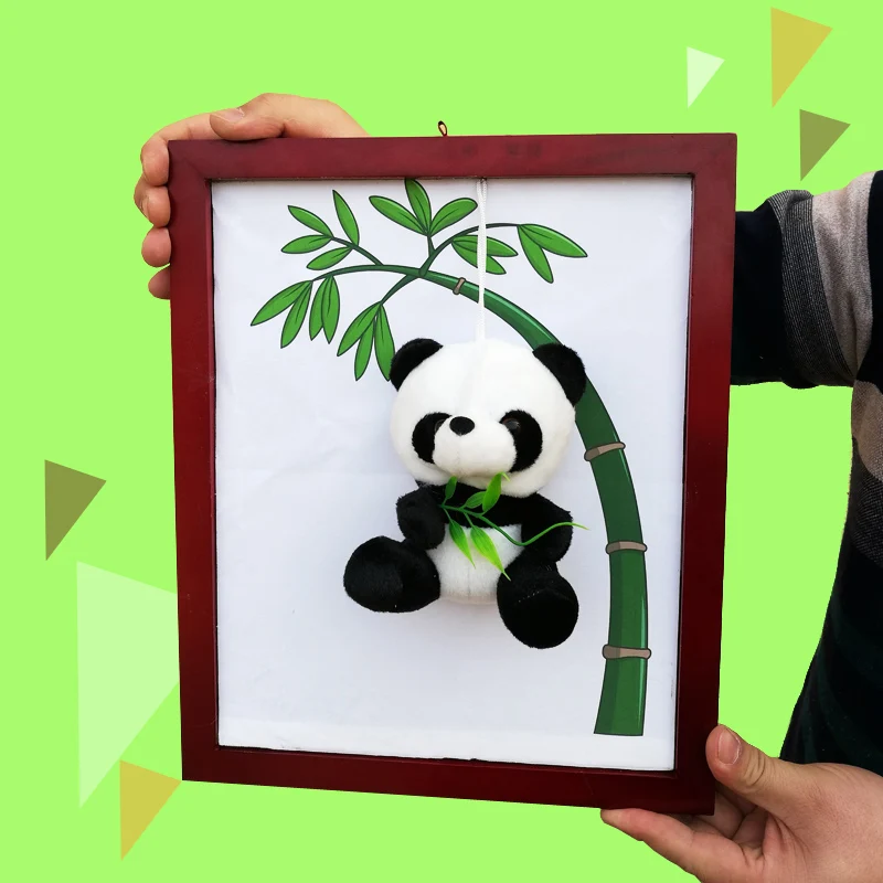 Panda Frame Magic Tricks Plush Panda Toy Appearing From Board Magia Magician Stage Party Gimmick Props Illusion Mentalism