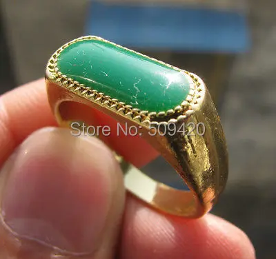 

XFS2014102 NATURAL jade RING MAN OR WOMAN YELLOW RING SIZE11