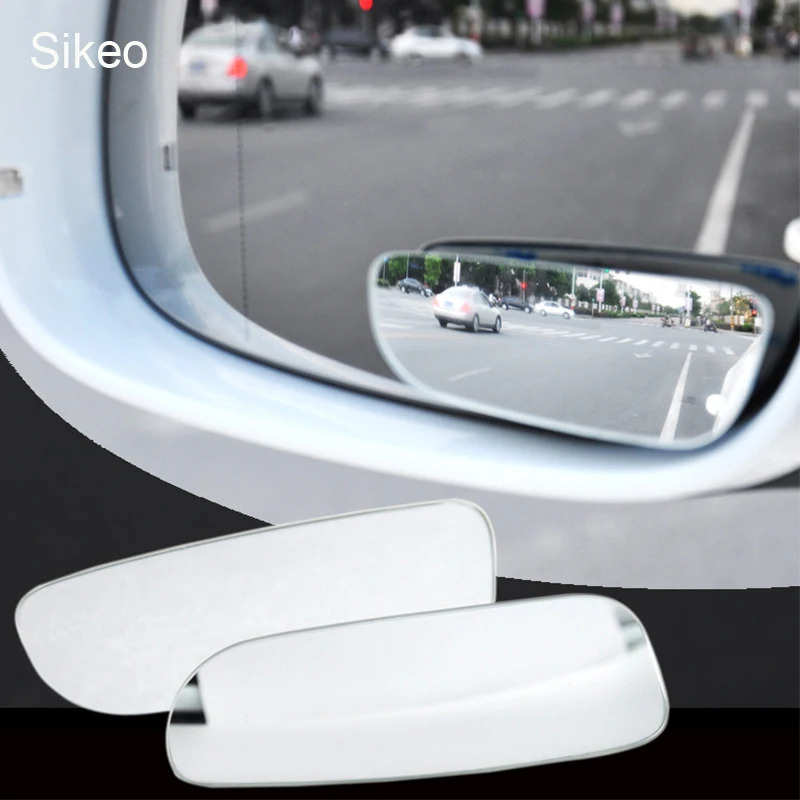 2Pcs Car Blind Spot Mirror Auto Rear View Mirror Safety Blind Spot Mirror HD 360 Rotation Adjustable Wide Angle Convex Mirror