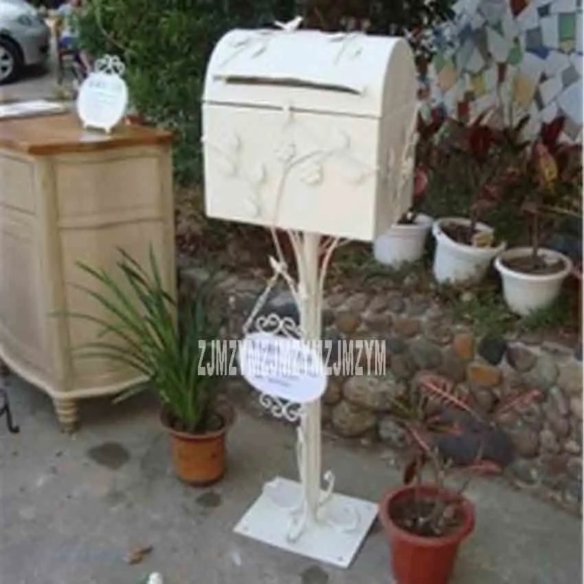 European Rural Villa Iron Arts Mail Box Letterbox Postbox Iron Letter Box Outdoor Community Mailbox Rainproof Garden Letter Box