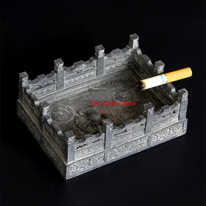 

creative retro patio resin Ashtray Cultural charm Fun storage yard fence ashtray home furnishings