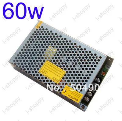 

60W 5A Universal Regulated Switching Power Supply / Transformer / Adapter,100~240V AC Input,12V DC Output, for CCTV LED Strips