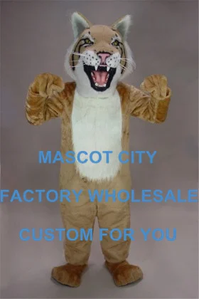 

Hot Sale Bobcat Mascot Costume Bobcat Wild Animal Costumes Outfits Suits for Holiday Party Carnival Stage Props SW609