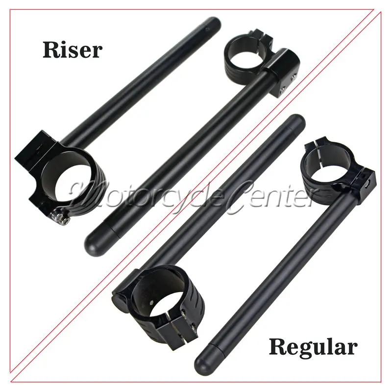 50mm Clip Ons Riser Regular Clip-on Fork Tube Racing CNC Handlebars For Aprilia RS250 RS 250 RSV 1000 Mille Black