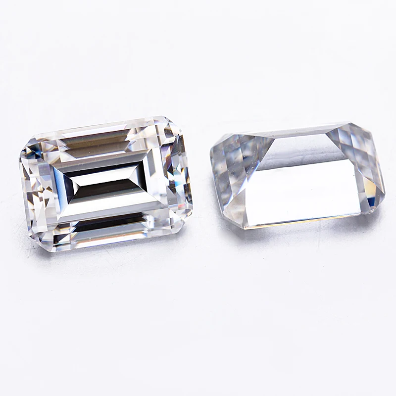 Cheester Gems Loose Moissanites Stone DEF Color 2x4mm-5x7mm   Emerald Cut Moissanites Gemstones Diamonds For Wedding Ring