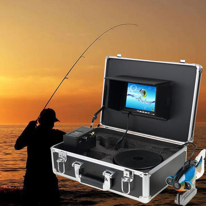 

7" TFT LCD Monitor HD 600TVL Underwater Fish Finder Video Camera System 20M Cable Fishing Tackle Tool