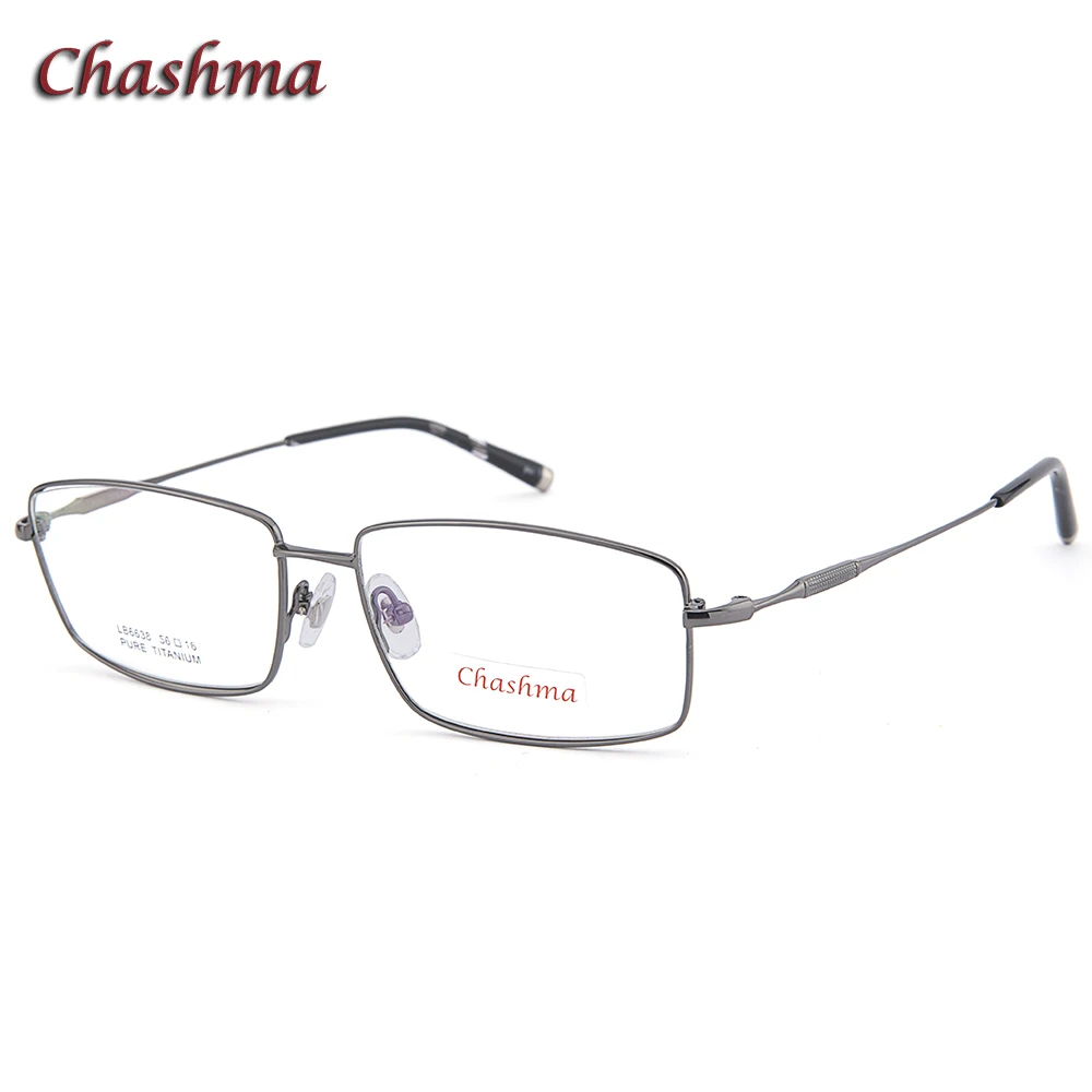 

Chashma Men Eyewear Prescription Designer Optical Glass Pure Titanium Eyeglasses Ultra Light Frames Optical Frame Glasses