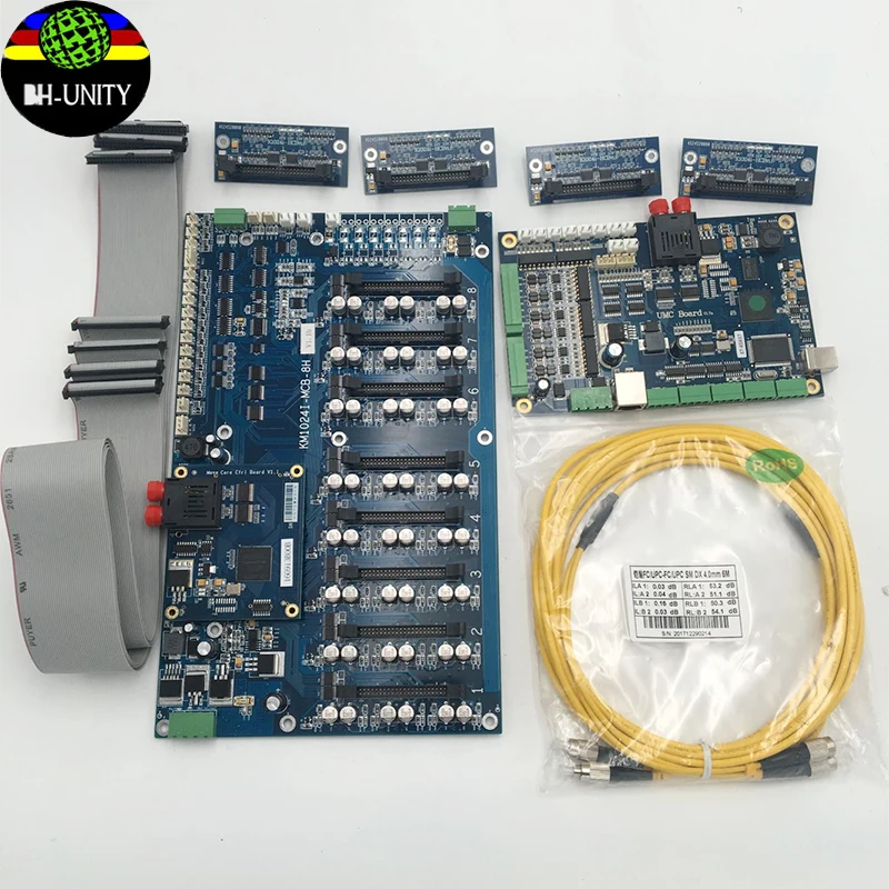 konica 1024i one set board with main board head board 8pcs connector card for 13pl konica 1024i head sovlent printer