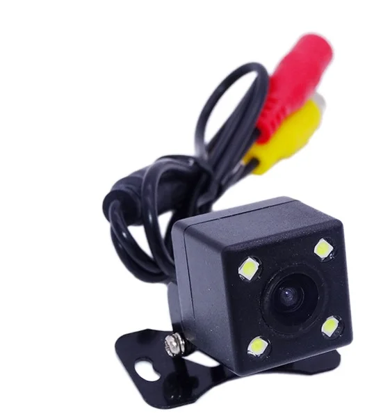 Factory Outlet Universal Adjustable External Mount with 4LED Light Reversing HD Night Vision CCD Car Rear View Camera