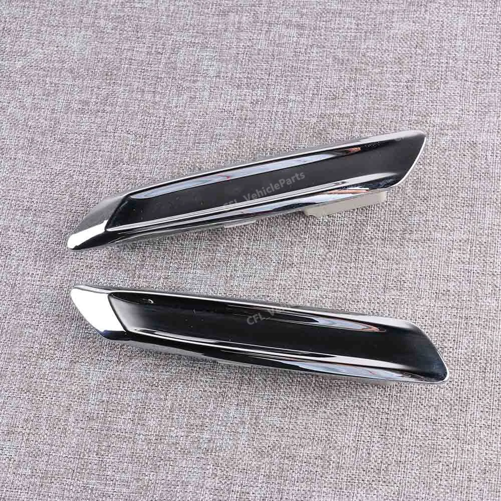 Pair Chrome Exterior Front Fender Trim Molding L+R 51137336645 51137336646 For BMW F10 LCI 2013 2014 2015 2016 Sedan Only