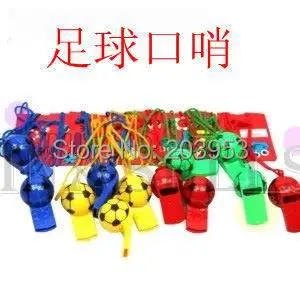 2PCS colorful soccer ball funny face kid fans whistle cheerleading children whistles