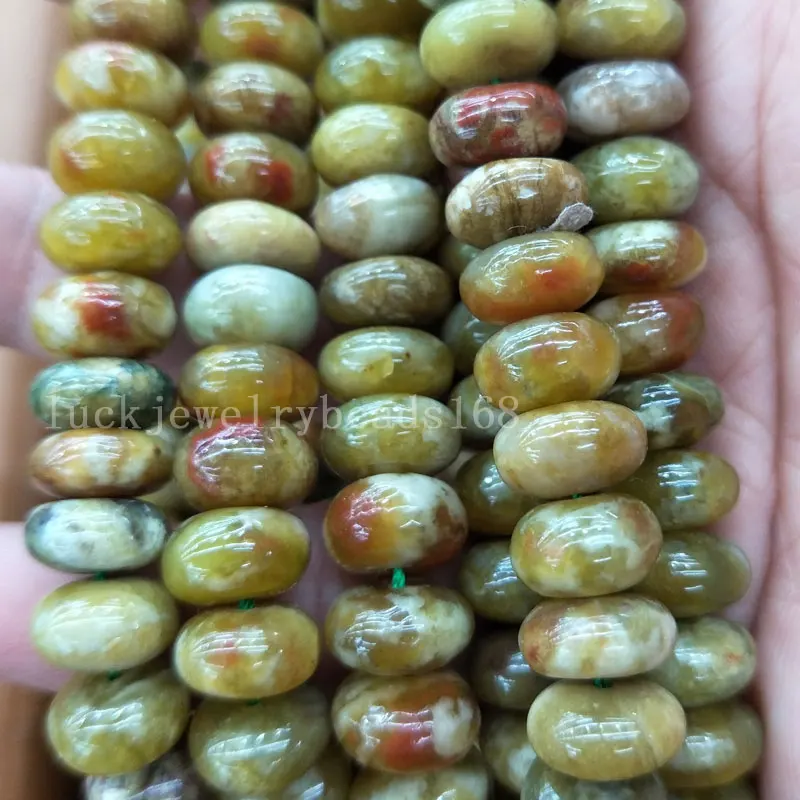 

Free shipping 5x8mm Green Serpentine Art Women Men Spacers Beads Strand 15.5" FG7953