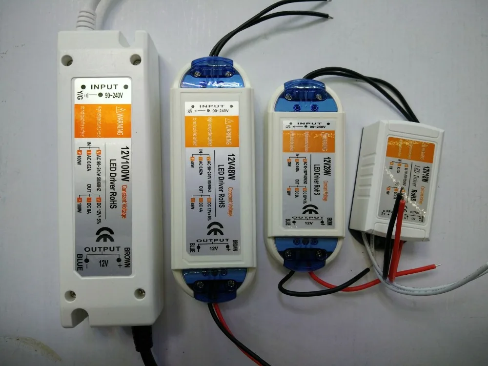 High Quality DC 12V 18W/28W/48W/75W/100W Power Supply LED Driver Adapter Transformer Switch For LED Strip LED Light Bulb
