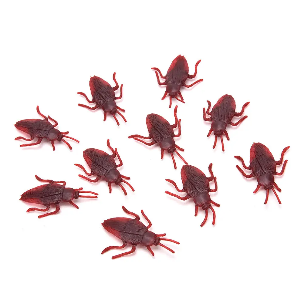 10pcs/lot Rubber Cockroach Boys Toys Lifelike Simulation Fake Insects Kids Children Prank Gag Toys Wholesale